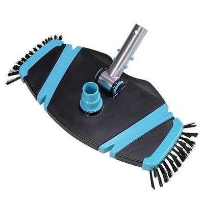 Puri Tech Heavy Duty Pool Vacuum Head with Side Brushes, Weighted Vinyl Safe Cleaner, 360° Swivel, Universal Fit