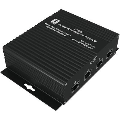 4 Port Gigabit Ethernet Surge Protector - Compatible with PoE++ - Tupavco TP204