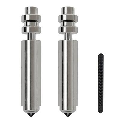 2 PCS 0.4MM Kobra X/Kobra 4 Hardened Steel Nozzle Kits Integrated Design | Leak-Proof Quick Swap Hot End High Temperature Wear-Resistant with 1PC Nozzle Brush for Anycubic KX/K4 Accssories