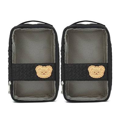 Diaper Bag Organizer Pouches - 2 Pack, Small Diaper Bag Mini Purse, Travel Baby Bag for Boys & Girls, Black