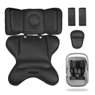 Infant Car Seat Insert with 2 Headrest for Doona|Graco, Thickened Baby Car Seat Head Support for Newborn, Reveable Baby Car Seat Cushion for Side Impact Protection, Black