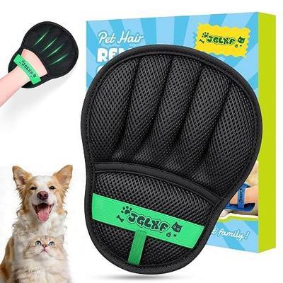 2026 Thickened Electrostatic Pet Hair Removal Gloves (2 Pcs) - Reusable Strong Grooming Gloves for Cats & Dogs, Hair Remover Gloves for Couch, Furniture, Carpet, Car Seats & Clothing Purple (Black)