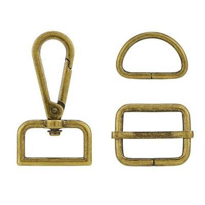 DEVPSISR 15pcs Bag Hardware Swivel Snap Hooks,Tri-glide Slide Buckles,D Rings for Purse and Bag Making