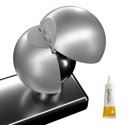 Tow Ball Adapter Cover - Converts 1-7/8 Inch Stainless Steel Tow Ball to 2-5/16 Inch Trailer Ball Clamshell Hitch Accessory (S)