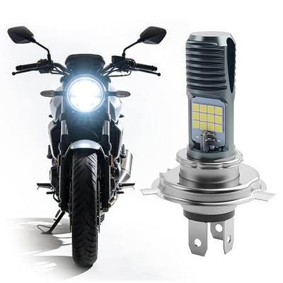 12-80V Motorcycle H4 Headlight Bulb,High Brightness Motorcycle Headlight Bulb with 3030 Chips for Replacing High & Low Beam,IP65 Waterproof H4 LED Bulbs Motorcycles Accessories