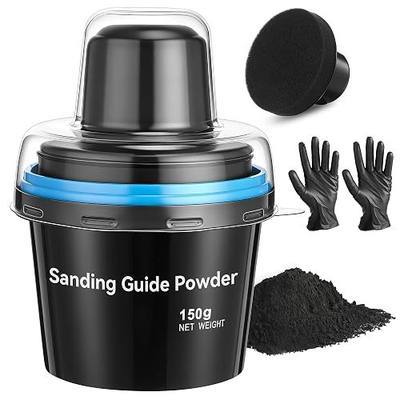 1 Set 5.3 oz (150g)Guide Coat Powder for Auto Sanding and Refinishing | Auto Body Use, Surface Contrast, Ultra Fine Powder, Wet Dry Sanding (Includes Clear Lid, Nitrile Gloves)