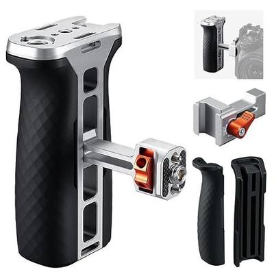K&F CONCEPT Side Handle with (3/8"-16 & NATO) Dual-Mount | Camera Cage Handle with Interchangeable Silicone Parts, Ergonomic Handgrip with Up/Down & Left/Right Hand Adjustable