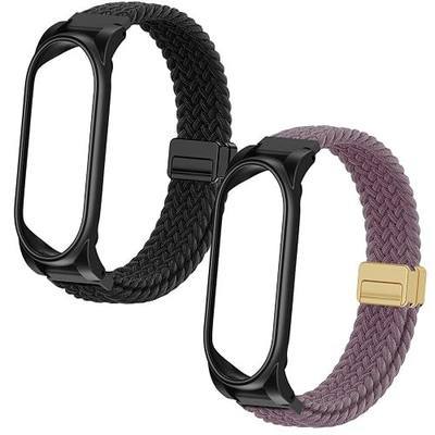 2 Pack Wristband Compatible with Plaud NotePin S/NotePin AI Voice Recorder | Adjustable Braided Strap with PC Case,Breathable Wearable Band with Magnetic Buckle,Ai Voice Recorder Accessories