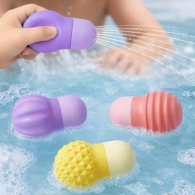 Sensory Squeezing Water Bath Toys for Toddlers,3PCS Bath Tub Pool Floating Toys for Babies Kids 1-3,Textured Fidget Toys Stocking Stuffers Gifts for Boys Girls 18+ Months