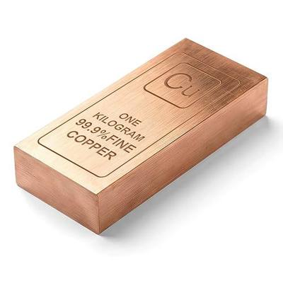 Solid Copper Bar 1 KG(2.2lb) | 99.9% Pure Copper (Cu 999) | Decorative Collectible Ingot for Display, Crafts & Educational Use