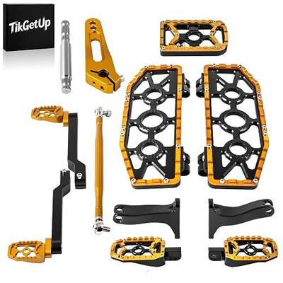 Floorboards MX Foot Boards for Harley Touring CVO Road King Street Road Electra Glide 2008-2026 (Gold + Black)
