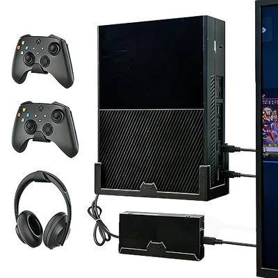 GETYEA Wall Mount for Xbox One,Steel Wall Mount Kit for Xbox One Original and Power Brick Mount,3 Detachable Controller Holders & Headphone Hangers, Stand for Xbox One