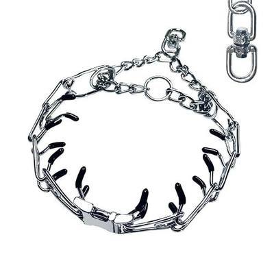 No Pull Dog Collar with Quick-Release Buckle,Adjustable Stainless Steel Tangle-Free 360° Swivel Collar for Small, Medium and Large Dogs (M-L)