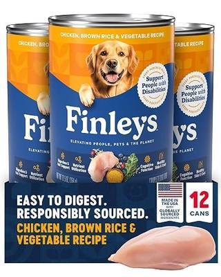 Finley's Wet Dog Food, Chicken Canned Pate, 12.5oz, 12 Pk | Real Meat Ingredients, Canned Meal, Topper