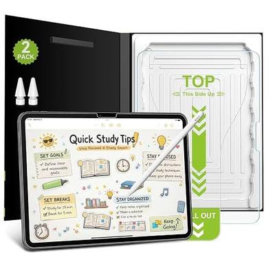 Esanik 2-Pack Like Paper Tempered Glass Screen Protector for iPad Air 11-Inch M4/M3/M2(2026/2025/2024), Writing & Drawing Like on Paper, Matte Film with Easy Install Tray, 2 Pencil Tips, Anti-Glare