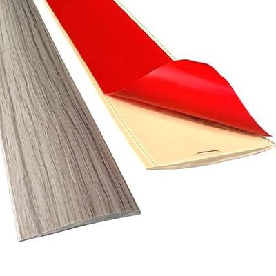 Floor Transition Strip 2"/3.3FT Threshold Strip Vinyl Floor Trim Grey | Self-Adhesive PVC Trim for Carpet to Flooring, Laminate Floor Threshold Gap Cover Vinyl Door Floor Trim