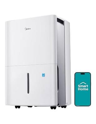 Midea 4,500 Sq. Ft.Dehumidifier for Basement, With Reusable Air Filter 50 Pint - Ideal For Basements, Large & Medium Sized Rooms, And Bathrooms (White)