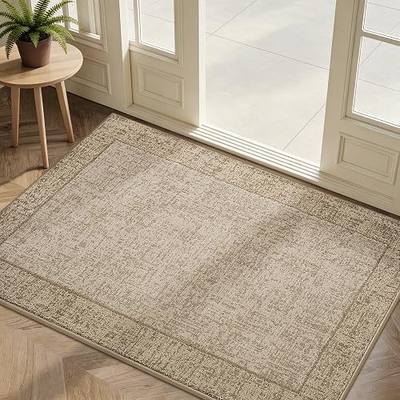 Dirt Trapper Door Mat 32"x 48", Non Slip Washable Doormat,Beige | Stain Resistant and Absorbent Welcome Mat, Floor Mats,Low Profile Entrance Dog Door Mats for Front Back Door
