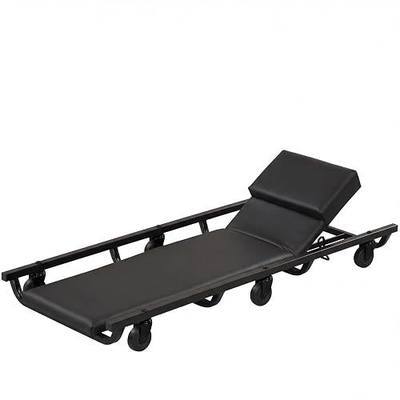 Goplus 40 Inch Rolling Creeper, Padded Mechanic Cart with Adjustable Backrest & Headrest, Heavy-Duty Automotive Rolling Creeper with 6 Swivel Casters for Garage, Repair Shop, DIY