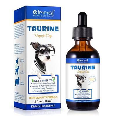 Taurine for Dogs - Taurine Drops for Dog Supports Heart Health, Muscle Function & Daily Vitality Immune System - Liquid Amino Acid Supplement - Pet Wellness Formula for All Breeds Dogs - 2 fl oz