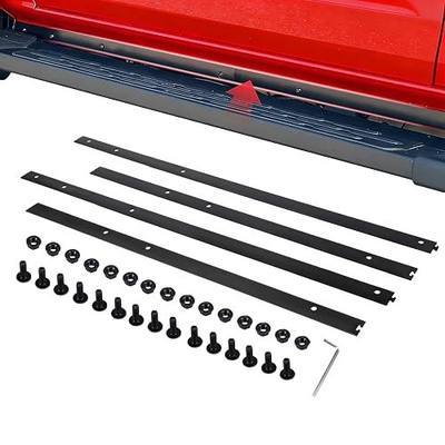 Pinch Weld Covers Compatible with Ford Bronco 4-Door (6th Gen) 2021-2026, Aluminum Rocker Guard Trail Armor Side Skirt Protection