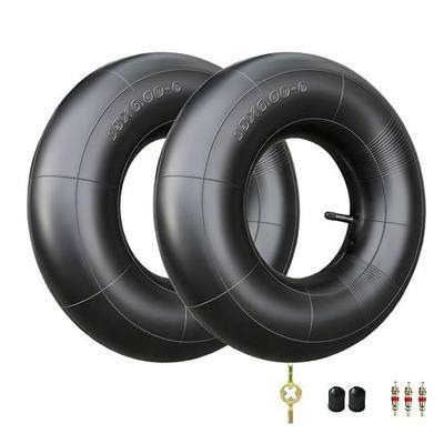 2-Pack Heavy Duty 15x6.00-6 Inner Tubes-TR13 Straight Valve Stem Premium Rubber Universal Replacement for Lawn Mower,Yard Tractor,ATV,Go Kart,Golf Cart,Snow Blower,Fits 6.50-6,145/70-6,5.30-6