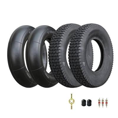 2-Pack 16"x 4.80/4.00-8 Universal Replacement Pneumatic Tire and tube-TR13 Straight Valve Stem,435LBS Load,for TRUPER Wheelbarrow,Yard Trailer,Mower,Hand Truck,Garden Trailer,Utility Cart,Wagon