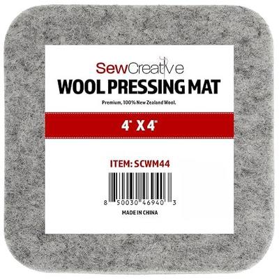 Wool Pressing Mat - Ironing Pad for Quilting & Sewing | Premium 100% New Zealand Felted Wool, by Sew Creative (4" x 4")