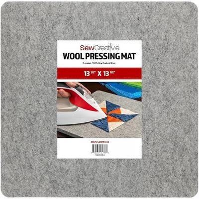 Wool Pressing Mat - Ironing Pad for Quilting & Sewing | Premium 100% New Zealand Felted Wool, by Sew Creative (13-1/2" x 13-1/2")