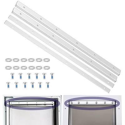 2Pcs PAC11-11040 Replacement Bracket & Plate for PetSafe Dog Door Replacement Flaps - Aluminium Alloy Dog Door Flap Bracket with 304 Stainless Steel Flat Washers and Screws (Extra Large)
