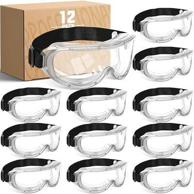 OXG Protective Safety Goggles Anti-Fog, Adjustable Chemical Splash Eye Protection Science Lab Goggles for Women Men