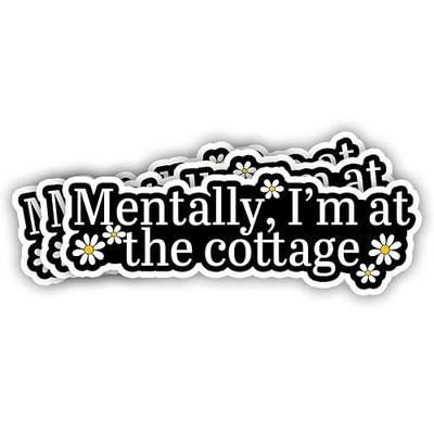 SODAVA (3Pcs, 3in) Mentally I’m at the Cottage Sticker – Heated Rivalry Inspired Quote Decal, Hollander Rosanov Hockey Romance Fandom, LGBT Pride Sticker for Phone Laptop Water Bottle