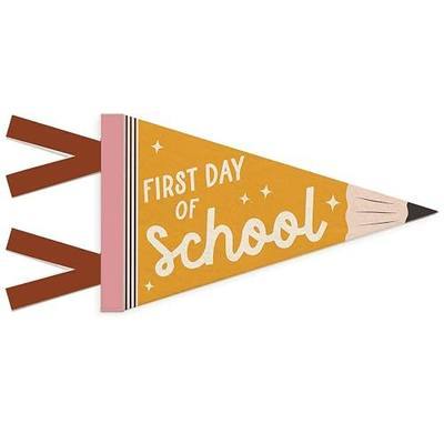 First Day of School Pennant Flag Felt Banner Sign, | First Day of School Decorations,Back to Schools Banner for Kids, Pencil Photo Prop for Preschool Homeschool Classroom Decor