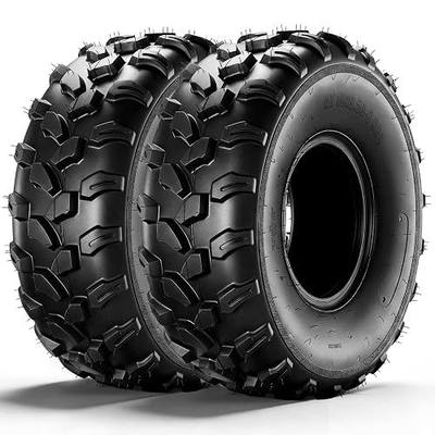 Set of 2 ATV Tires 18x9.5-8,6 Ply Tubeless,Directional Knobby Tread | 18x9.50-8 tire,designed to excel across different terrains,including mud,sand,lawn,trail and rocky surfaces