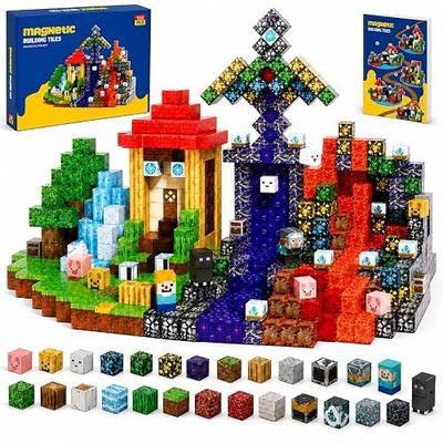 Magnetic Building Blocks 150PCS, 0.8in Stacking Cubes STEM Toy Kids Ages 3+ | Magnet Toys for Kids, Stacking Construction Magnets, School STEM Toys Birthday for Boys & Girls