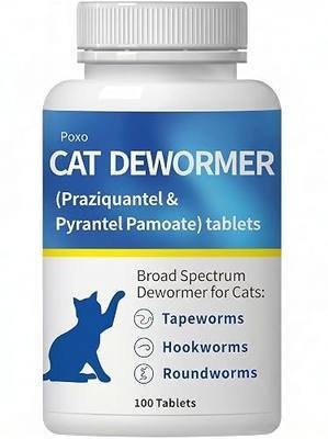 (praziquantel/pyrantel pamoate) Broad Spectrum Dewormer Tablets for Cats and Kittens, , for Multi-Cat Homes, Rescuers & Shelters, 100 Tablets