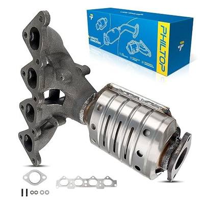 PHILTOP Front Catalytic Converter Compatible withKia, Hyundai 2010-2011 Soul 2.0L, 2004-2009 Spectra 2.0L, 2006-2009 Spectra5 2.0L, 2007-2008 Tiburon 2.0L Replace# 16472