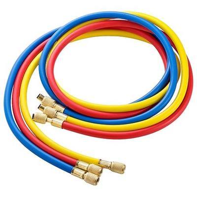 3 Pieces AC Manifold Gauge Hose Kit, Refrigerant Charging Hoses 1/4 SAE, 3FT AC Manifold Gauge Hose Kit for R134A R410A R22 R12 R404 R502, 36 Inch A/C Charging Hose, 800-4000PSI