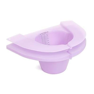 Bright Standards Urine Collection Hat for Toilet, 5-Pack, 800cc, Purple | Specimen collector for at-home urine tests. 800cc clear measurement markings. Fits standard round & elongated toilet seats.
