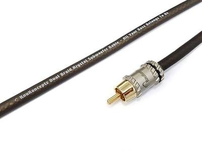 KnuKonceptz Krystal Dual Braid OFC Subwoofer RCA Cable (3 Feet)