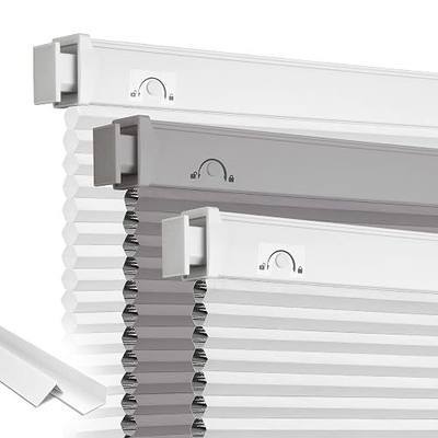 Grandekor Blackout No Drill Blinds for Windows,35" W x 58" H,White | Cordless Cellular Shades with Light-Blocking Strip,No Tools Window Shades for Indoor Windows,Thermal Insulation & Privacy