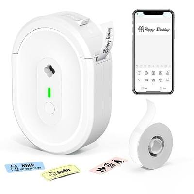 Label Maker Machine with Tape, N12 Bluetooth Label Printer, Portable Mini Label Makers for School, Home, Office, Labeler Waterproof Labels with Multiple Templates, White