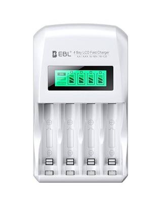 EBL LCD Battery Charger Smart Individual 907 AA AAA Rechargeable Battery Charger for Ni-MH Ni-CD Rechargeable Batteries