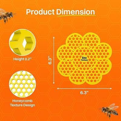 Bee Watering Station for Garden Floating with Safe Landing Pads | Butterfly & Pollinator Watering Station| Beekeeping Supplies & Outdoor Garden Décor. Flower (1, Yellow)