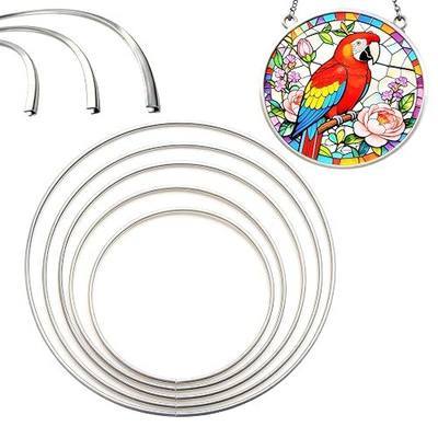 U Zinc Came, Pre-Bent Circular Zinc Framing for Stained Glass, 10 Strips Face 9/32", Width 1/4" U Channel Zinc Came with 5 Different Diameters (12", 14", 16", 18", 20")