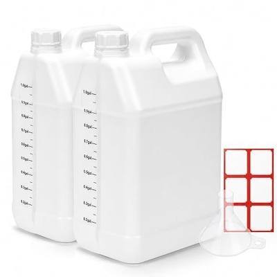 2 Pack 1 Gallon Jugs with Lids, HDPE Heavy-Duty Plastic Water Jugs and Empty Gallon Containers, Square Carboy Jars for Water, Used Oil and Liquid Storage