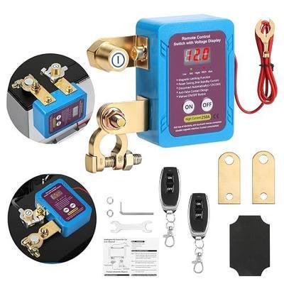250A Remote Battery Disconnect Switch 12V for Car,Auto,Truck,RV,Marine | Voltage Display,Remote Control,Anti-Theft,Battery Safety,Power Cut,Wireless,Smart,Heavy Duty,Kill Switch,Power Cut Off