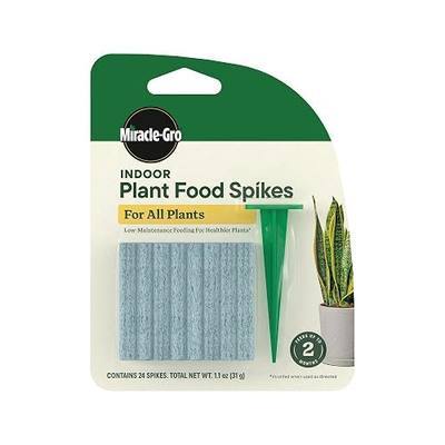 Miracle-Gro Indoor Plant Food Spikes for All Plants, 24 Spikes | Fertilizer Spikes for Houseplants, Flowers, Vegetables, and Herbs
