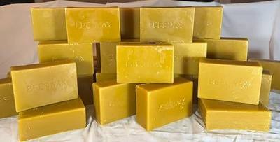 One Pound Spring Blossom Beeswax - Swampland Bees & Co., 100% Natural Florida Beeswax. Ideal for Candles, Aromatherapy, and Cosmetics. Filtered & Hand Poured into One 1lb Bars