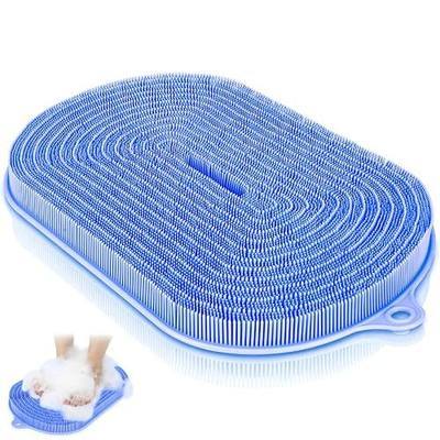 Shower Foot Scrubber Mat 21.3" x 14", Extra Large Silicone Foot Cleaner | Cleaner Brush, Exfoliate & Massage Feet Without Bending, 68 Non-Slip Suction Cups, Improve Foot Circulation & Appearance